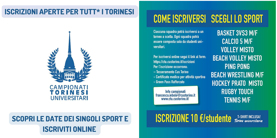 Scopri di più sull'articolo Campionati Torinesi Universitari 2022